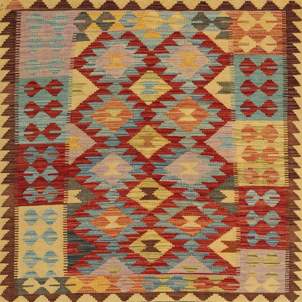 Union Rustic Lindel Red/Yellow/Blue Rug Wayfair